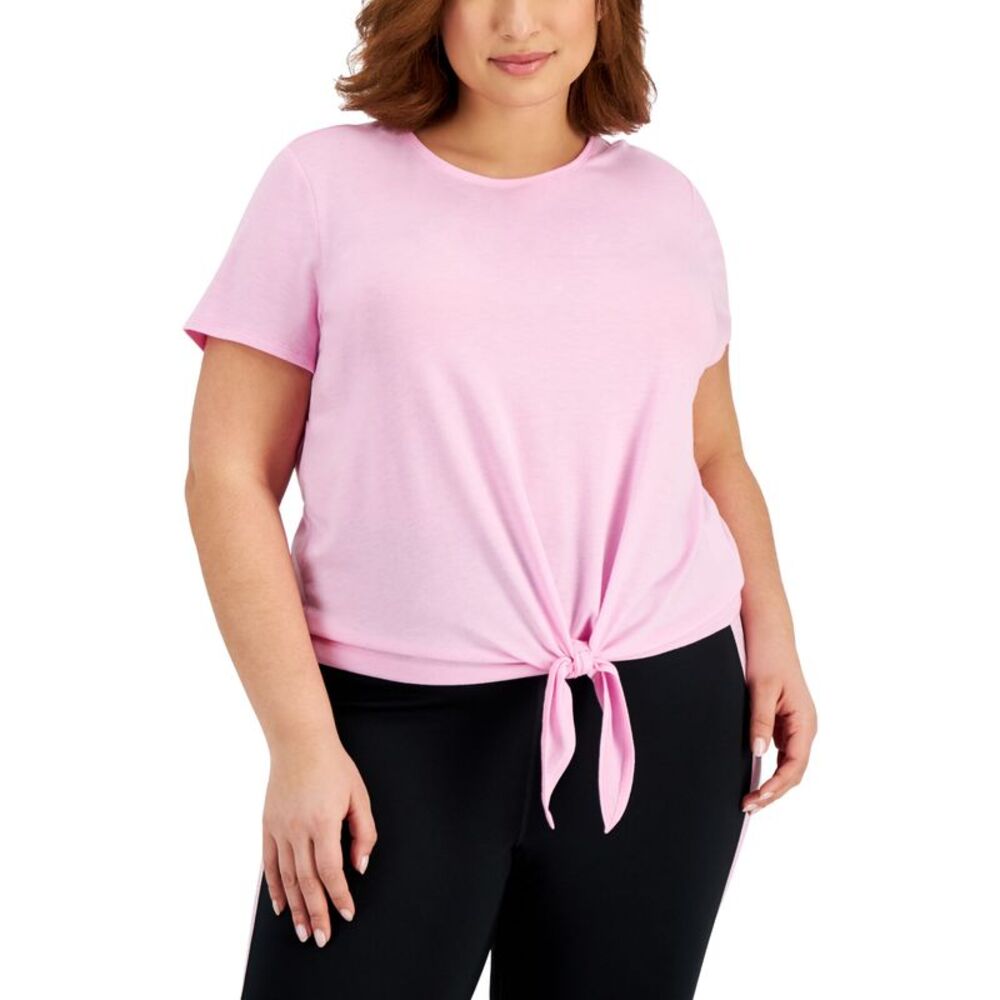 ID Ideology Plus Size Tie Front T-Shirt
